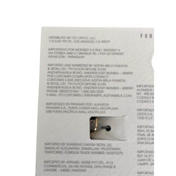 FOREVER 21 With Purpose Gold-tone Hoop Pierced Earrings 3 inch (Large) NEW - Picture 5 of 5